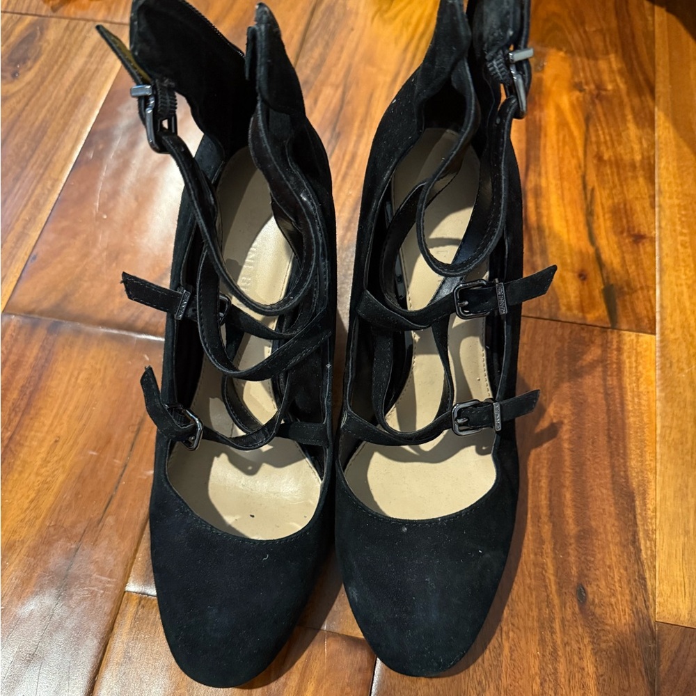 Gianni Bini Black Strappy Heels